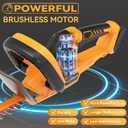 22 Hedge Trimmer Cordless (No Battery) Compatible with Dewalt 20V Max Battery, Brushless Cordless Hedge Trimmer with 180 Rotating Handle, 0.87'' Cutting Capacity Hedge Trimmers