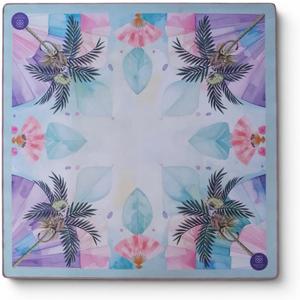 American Mahjong Mat, Rolled Neoprene, Bloom Floral, 31.5 x 31.5 inches