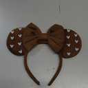 Trnerm Large Fuzzy Brown Headbands for Women and Adults - Birthday Headband with Plush Ears for Plus-Size Park Wear