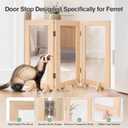 Wooden Dog Gate Clear Acrylic Pet Barrier with 6 Wooden Support Brackets