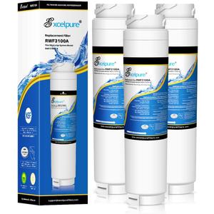 EXCELPURE 9000 077104 UltraClarity REPLFLTR10 Refrigerator Water Filter Replacement for Bosch Ultra Clarity 9000194412, 644845, B26FT70SNS, B22CS80SNS, B22CS50SNS, Haier 0060820860, 3PACK