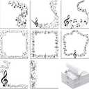 TaoBary 32 Pads/960 Sheets Music Themed Sticky Notes Pads Self Adhesive Musical Writing Notepads Funny Sticky Notes Message Reminder for Back to School Teacher Gift Supplies Student Classroom Award