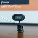Sondery Guitar Ukulele Tuner Clip On Rechargeable, Easy to Read Simple TFT Screen Extremely Fast and Accurate Tuning, Headstock Chromatic Tuner Pitch 410-460Hz, Perfect for Any Lighting