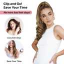 18" Claw Clip Pony Tails Hair Extensions for Women Ponytail Extension Clip On Ponytails, 2-In-1 Drawstring & Claw Clip Ponytail Tangle-Free Synthetic Hair Pieces for a Smooth & Sleek Look