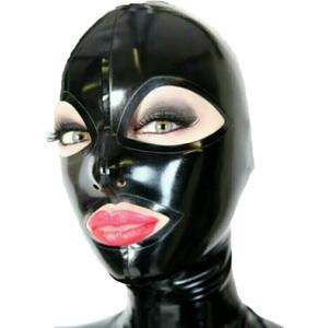 Black Latex Hood Mask Full Face Mask Riding Mask Hood Party Latex Mask Black Latex Hood Mask Full Face Mask Riding Mask Hood Party Latex Mask