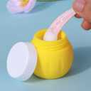 5 x Travel Containers for Toiletries, GLAMFIELDS TSA Approved 1.7oz 50ml Travel Size Silicone Cream Jars BPA Free, Leak-proof Travel Essentials with Lid for Cosmetic Face Hand Body Cream Purple (4 Pack)