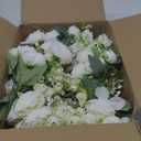 4 Bundles Artificial Peonies Silk Flowers, White Faux Peony Bouquet Florals Arrangements Decor for Farmhouse Home Boho Wedding Table Centerpiece, Fake Plastic Flowers Bulk Vase Decoration (White)