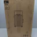 Aluminium Frame Checked-Luggage with Smooth Jelly Wheels, Hardside Zipperless Rolling Suitcase with TSA Lock (Blue, 24-Inch)