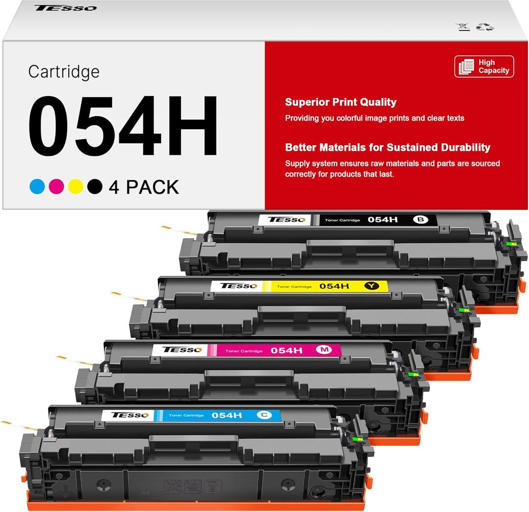 054H Toner Cartridge Set - 054 MF642Cdw Toner High Yield Replacement for Canon 054 Toner Cartridge Set Work for Canon Color imageCLASS MF642Cdw MF644Cdw MF641Cw l for Canon Cartridge 054 Toner 4 Pack