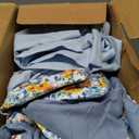 Queen Comforter Set - 7 Pieces Blue Classic Puff Floral Bedding Sets for All Seasons, Shabby Chic Farmhouse Bed in a Bag Queen with Wildflowers Fluffy Comforter, Sheets, Pillowcases & Shams