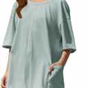 CharmWM Girls Summer Casual Romper Short Sleeve Oversized Jumpsuit Kids Shorts Teens Fashion Cothes Size 150