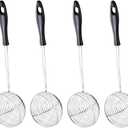 Hemoton Stainless Steel Hot Pot Spoon 11.4 Inch Fine Mesh Spider Strainer with Handle for Cooking Noodles Dumplings Frying Kitchen Colander