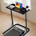 Adjustable Treadmill Walking Pad Desk, for Bike/Cycling Trainer, Workstation Standing Desk, Trainer Stand Table for Indoor, Treadmill Attachment-Exercise While Working or Watching TV, Black