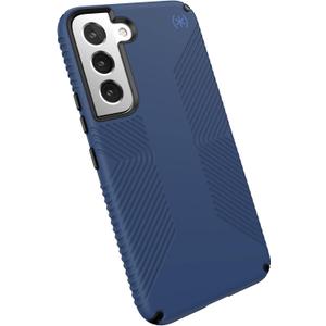 Speck Products Presidio2 Grip Samsung Galaxy S22 Case,Raised bezel, Coastal Blue/Black/Storm Blue