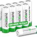 ER14505 Lithium 10 Pack Batteries AA, Double AA Battery 3.6 Volt AA Lithium Battery 2400mAh