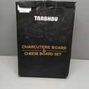 Food Storage Container with Cutting Board Lid, Snack Tray with Ice Pack Compartment & Removable Divider (Cream)