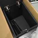 Center Console Between Seat for Minivans, SUVs, Middle Van Console Floor Console Organizer Storage Box with Locking