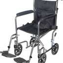 Drive Lightweight Steel 17" Transport Wheelchair with Swing Away Footrests & Detachable Deskarms