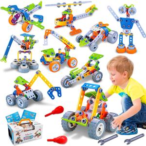 10 in 1 STEM Toys for 4 5 6 7 8+ Year Old Boy Girl Birthday Gifts Building Toys for Kids Ages 4-8 5-7 6-8 Educational Learning Stem Activities for Boys 3-5 4-6 8-10 Creative Games Christmas Idea Gift