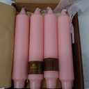 NJAO HOO Pink Short Taper Candle 5 Inch Candlesticks Unscented Dripless Tapered Candle Set for Home Decor Wedding Party Dinner Candles, 4 Pack