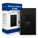 Black 0-10V LED Dimmer Switch, Low Voltage in-Wall Dimmer Switch for Dimmable LED Panel Lights, CFL, Halogen and Incandescent Bulbs, Single-Pole or 3-Way, ETL Listed