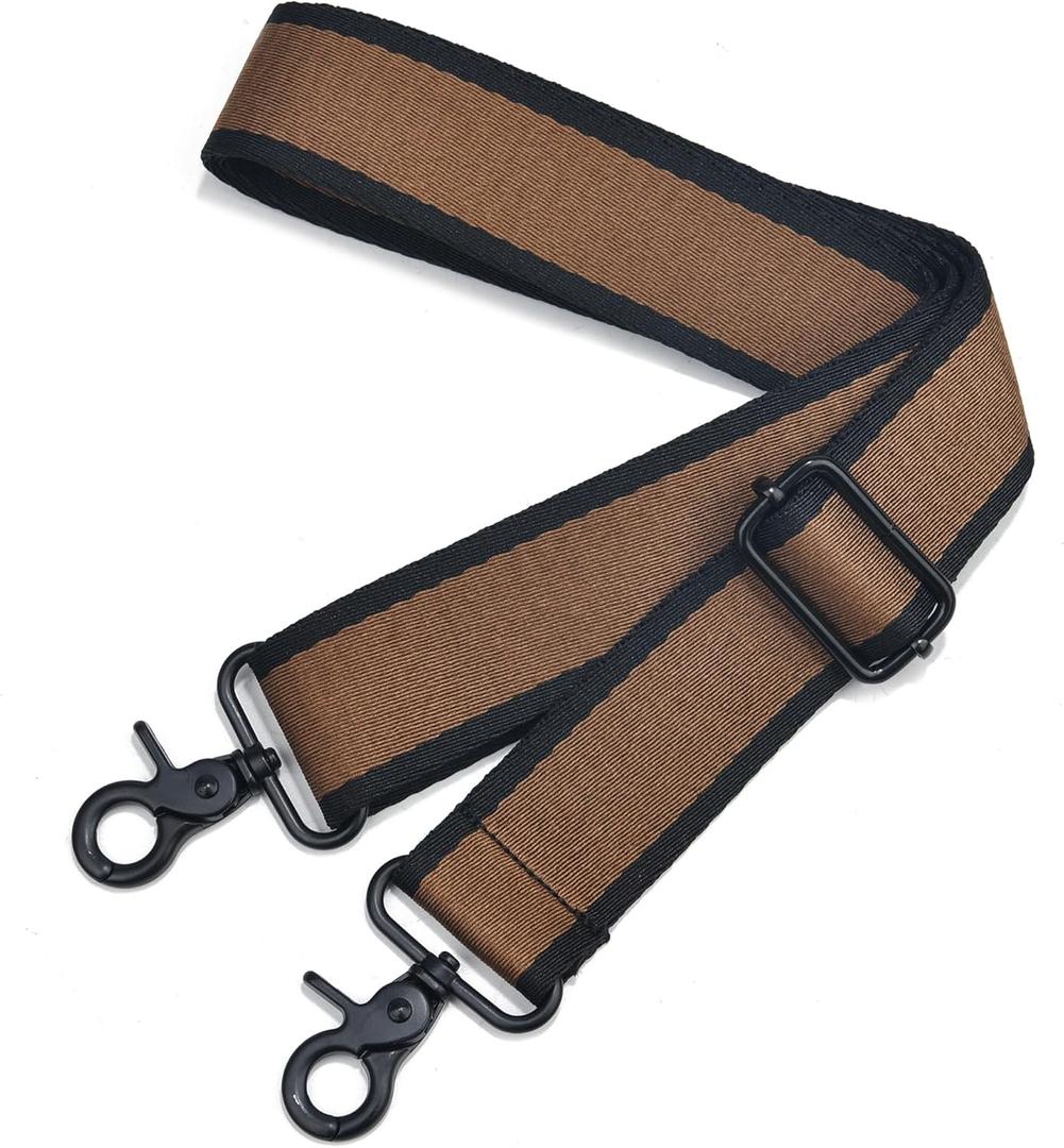 Wide Purse Strap Adjustable Replacement Crossbody Bag Strap Silver Hardware Shoulder Straps