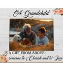 Grandchild 4x6 Picture Frame, Grandparents Grandkids Photo Frame, Grandparents Gifts for Christmas from Grandkids, a Grandchild Is a Gift from Above Wooden Photo Picture Frames