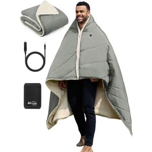 Heated Blanket Throw Battery Operated, 12V Portable Electric Heated Shawl with 3 Heating Modes,Heating Outdoor Camping Blanket for Traveling,Picnics,Car