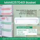 2Pcs MAN62570401 Refrigerator Door Basket Compatible with LG Door Shelf Bin LTCS20020S/00, LTCS20020W/00, LTCS20030S/00, etc, and Kenmore Basket 79568002210, 79568009210, 79578003210, etc