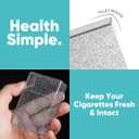 4 x Transparent Cigarette Case for King Size 85mm, Holds 20 Cigarettes,Stylish with Gold Powder Design (White)