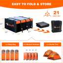 MeeFar Rooftop Cargo Carrier Car Roof Bag 21 Cubic Feet 100% Waterproof Car Top Carrier, Fits All Vehicle with/Without Rack,Include Anti-Slip Mat,10 Reinforced Straps,6 Door Hooks,Luggage Lock