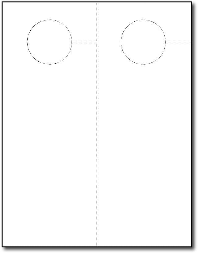 Printable Door Hangers Signs for Business (4.25 x 11) - 50 Blank Door Hangers - 80lb Cover White - Laser & Inkjet Printer Compatible