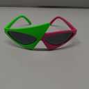 Vaulted Skulls & Co Triangle Sunglasses | Retro 80s Sunglasses | Asymmetric Sunglasses | Bright Neon Sunglasses