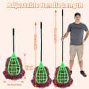 Large Outdoor Broom, Commercial Industrial Grade Yard Broom with 81.5" Long Handle, Durable Fiber Sweeping Broom for Patio, Garage, Driveway, Lawn and Sidewalk Cleaning