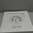 Circrane 13.25 Inch Round Thermometer with Hygrometer, Large Indoor Wall Patio Bimetal Weather Thermometer, No Battery Required, Black