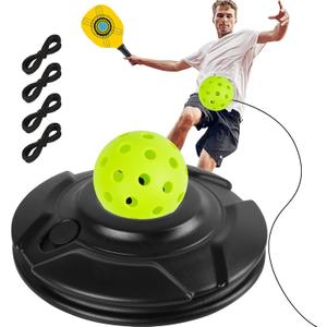 Match Buddy Pickleball Trainer with String Sportastic Pickleball Practice Rebounder Accessories Training Aids and Equipment Indoor Hitting Trainer Machine Outdoor (black)