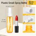 2 Packs Empty Travel Size Toiletries Bottles Compatible with Sol de Janeiro 62 Perfume, 1 OZ TSA Approved Leak-Proof Refillable Containers, Refillable for 3 OZ & 8.1 OZ, Essentials, Only Bottles