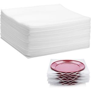100 Pack Foam Wrap Sheets for Packing Storage Shipping Moving Supplies, Cushion Foam Wrap Packing Foam for Dishes, China, Glass and Furniture (12x12)