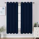 CUCRAF Navy Blue Blackout Curtains 54 inch Length 2 Panels Set, Room Darkening Drapes for Living Room Bedroom, Thermal Insulated Light Blocking Grommet Window Curtain (W52 x L54 Inch)