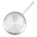 Amazon Basics Tri-Ply Stainless Steel Fry Pan, 12 inch, Silver, Evenly Distributes Heat, Sturdy Handle