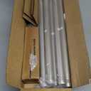 Curtain Rods for Windows 16 to 120 Inches Adjustable Length 1 Inch Diameter Window Curtain Rod with Aluminium End Cap, Brushed Nickel