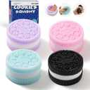 4Pcs Taba Fidget Squishy Toys, Ultra Soft Stress Relief Toys for Kids Adults, Kawaii Cute Cookies Squeeze Sensory Toys, Decompression Anxiety Relief Party Favors Gifts for Girls & Boys