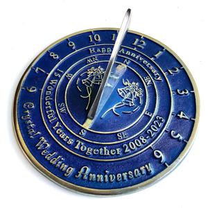 NauticalMart 15th Crystal Wedding Anniversary Sundial Gift for Parents, Grandparents, Friends, Husband or Wife, Couples, Him & Her Unique Marriage Present 2023 (15th Anniversary) NauticalMart 15th Crystal Wedding Anniversary Sundial Gift for Parents, Grandparents, Friends, Husband or Wife, Couples, Him & Her Unique Marriage Present 2023 (15th Anniversary)
