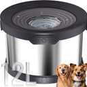 UPSKY Dog Water Bowl No Spill 12L Stainless Steel, 3.17 Gallon Large Capacity Spill-Proof Dog Bowls, Non-Slip Slow Drinking Anti-Splash Bowl for Large Messy Drinkers, No Mess Indoor/Outdoor Use, Black