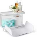 YouCopia Hideaway Toilet Cabinet, Over The Toilet Bathroom Organizer for Paper Rolls, Wipes and Accessories