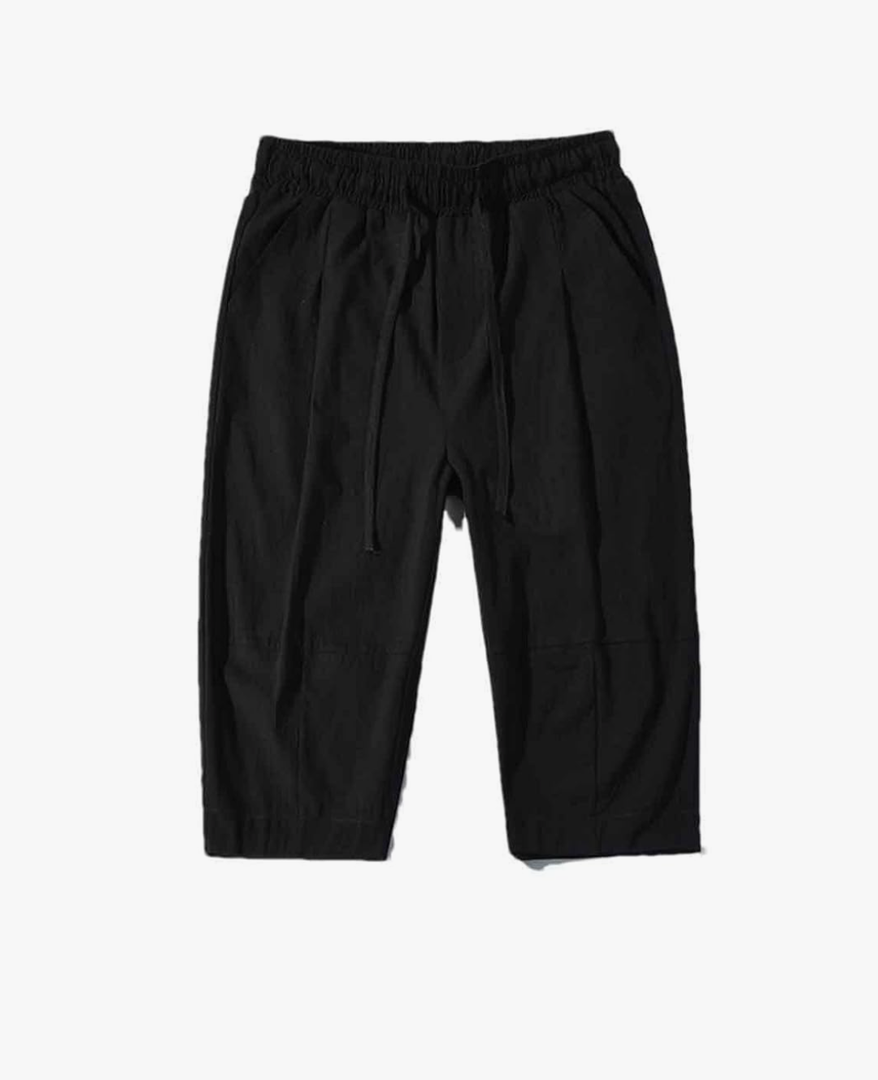 Casual Shorts Man Cotton Solid Harem Summer Shorts Knee-Length Short Pants for Men, 2XL