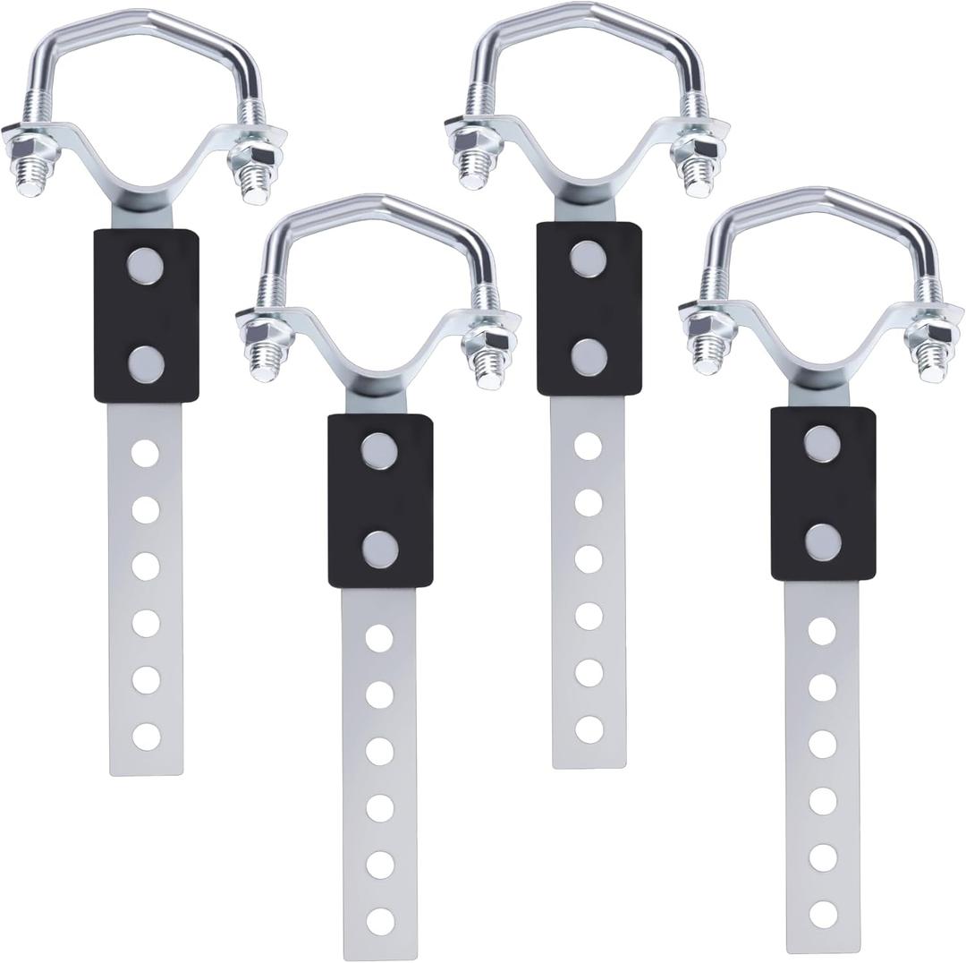 4pcs Heavy Duty Muffler Exhaust HangersUniversal Exhaust Flexible Swivel Tail Pipe Hanger with Heavy Reinforced Rubber Pad,Heat Resistant Exhaust Insulator for Cars, SUVs & Trucks