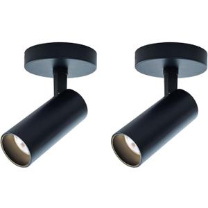 LED Ceiling Spotlight 4000K (Cool White 2Pack 12W No Dimmable,Spot Lights Black with 360 Pivoting Fixture, Adjustable Directional Indoor Spot Light,Tilt Angle Accent Lighting, 24Beam Angle