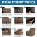 H.VERSAILTEX Stretch Recliner Slipcovers Recliner Chair Cover Sofa Furniture Cover 1-Piece Modern Rich Velvet Form Fit Stylish Protector Feature Rich and Soft Fabric (Coco Mocha, Large)
