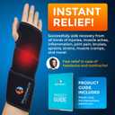Wrist Ice Pack Wrap - Cold Therapy for Instant Pain Relief and Treatment of Carpal Tunnel, Tendonitis, Injuries, Swelling, Rheumatoid Arthritis, Sprains - Hand Support Brace with Reusable Gel Packs